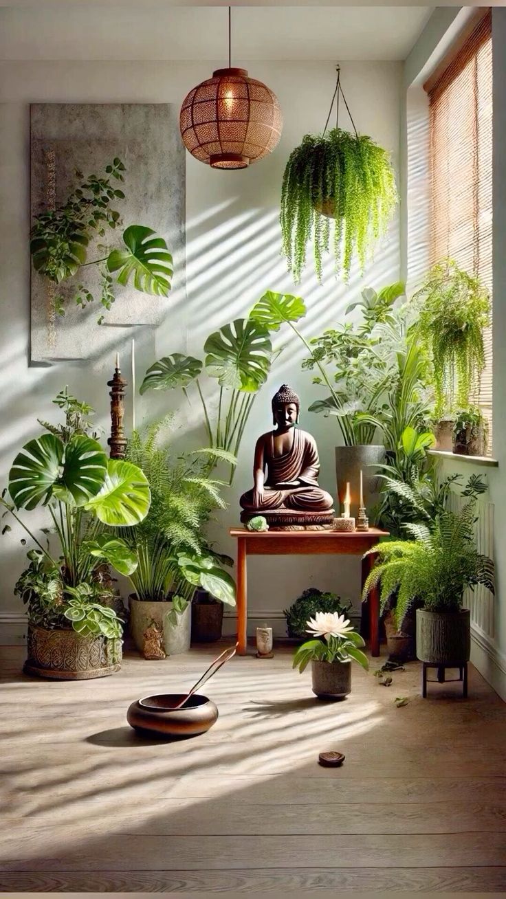 plantas ideales para un ambiente de meditación y lectura