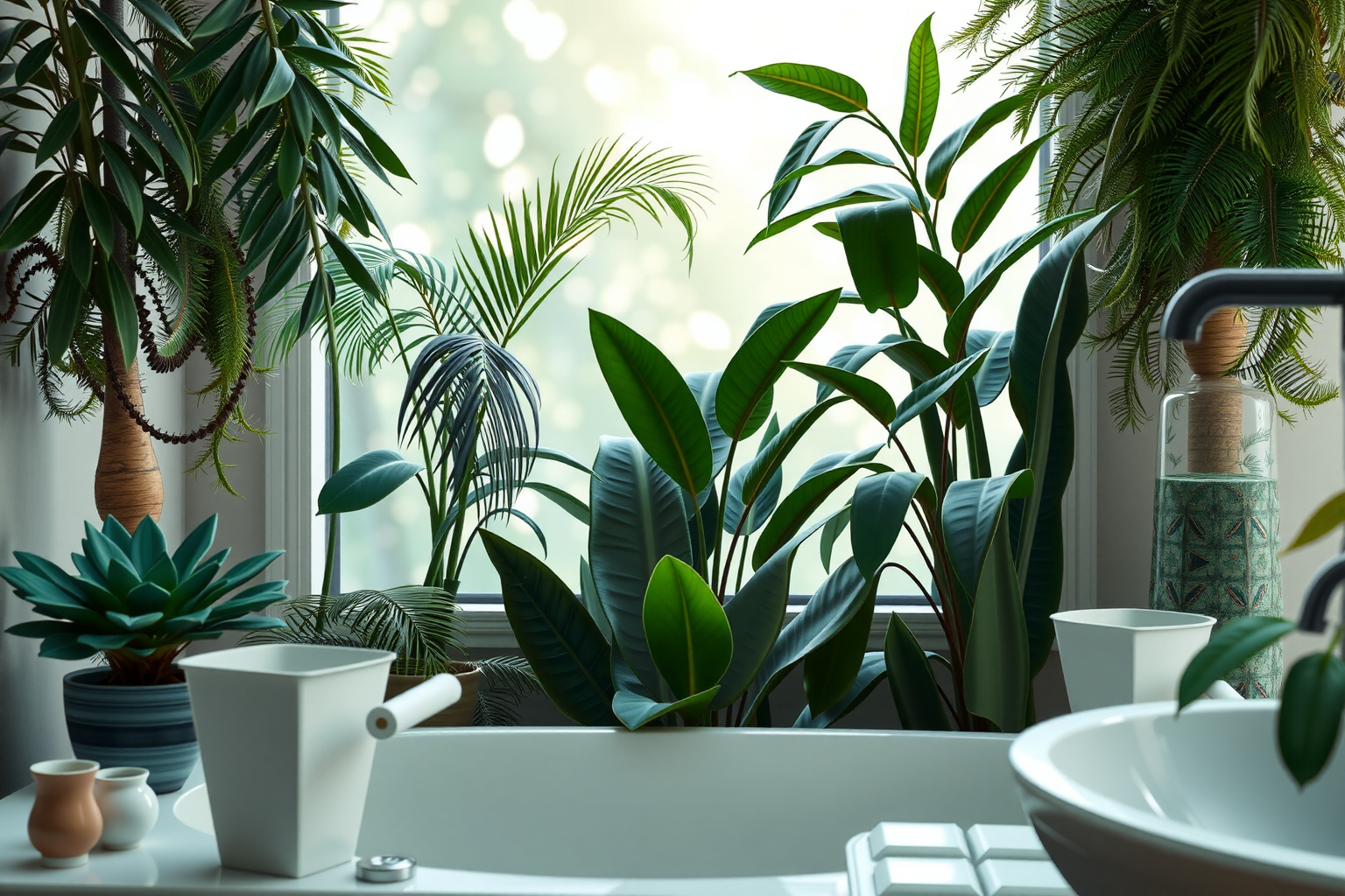 plantas ideales para decorar el baño